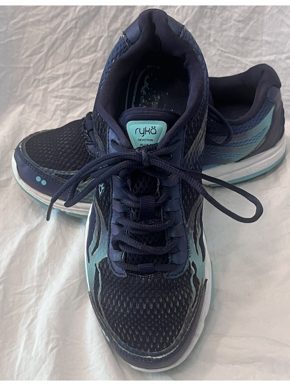 Ryka Women's Blue Teal Mesh Athletic Sneakers 10.5” Heal To Toe